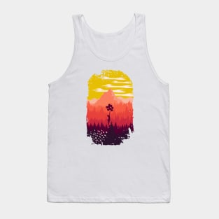 nature  vintage minimalist  pine trees Tank Top